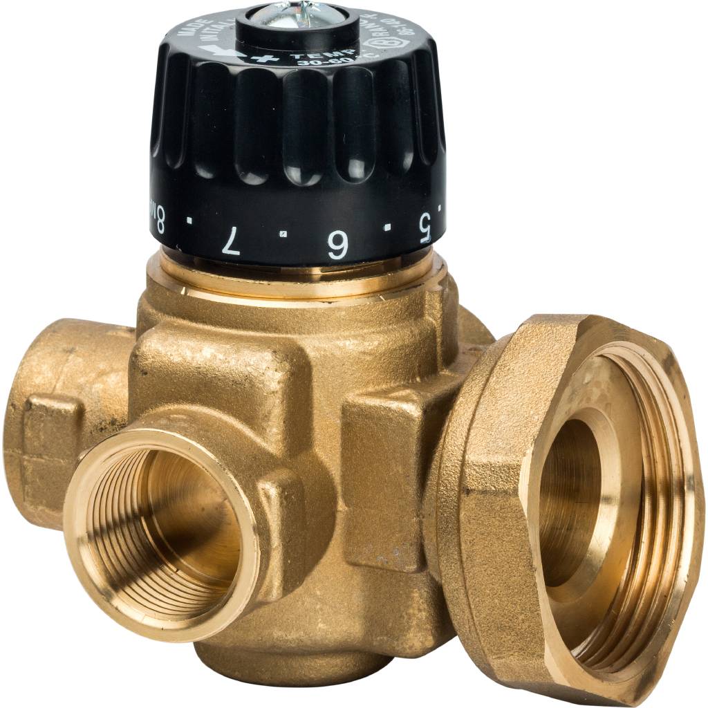 Насосно-смесительный узел STOUT с термостатическим клапаном, без насоса, SDG-0020-001000