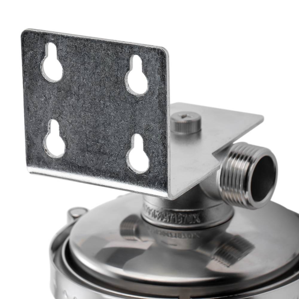 Корпус фильтра Гейзер премьер 20BB нерж. сталь для хол. и горячей воды со сливом 1, 50755