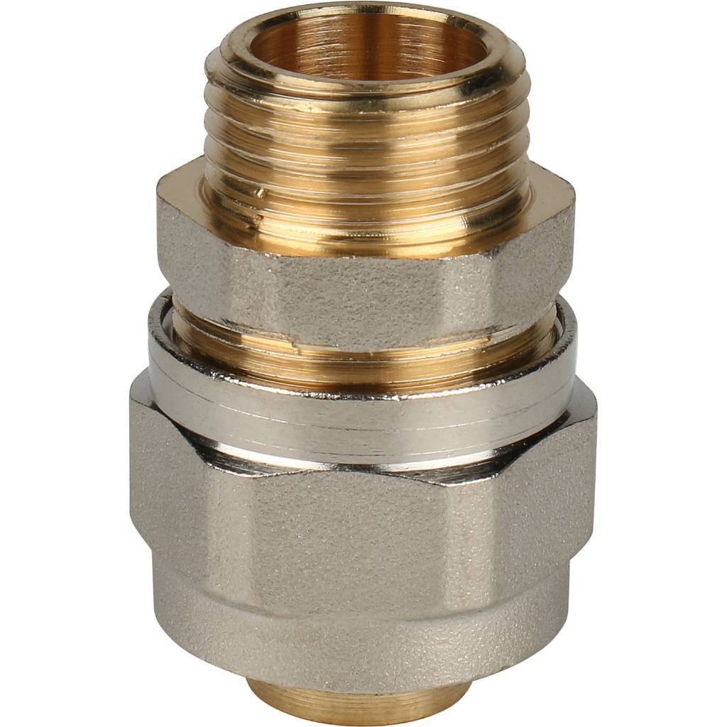 Переходник STOUT с наружной резьбой 1/2 х20 для металлопластиковых труб винтовой, SFS-0001-001220