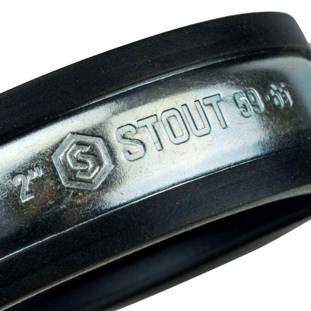 Комплект STOUT хомут+шпилька шуруп +дюбель пластиковый 2 (59-65), SAC-0020-100002