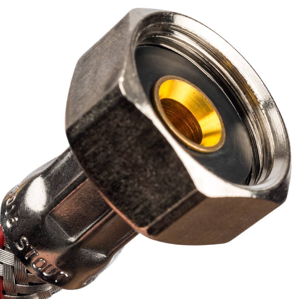 Гибкая подводка для воды STOUT M 10 (35мм) х ВР 1/2, длина 500 мм, SHF-0046-351015