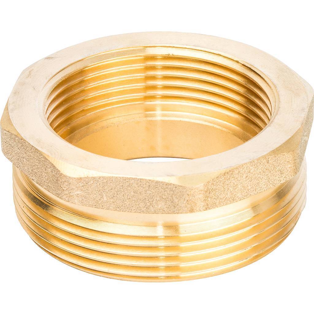 Переход из латуни под плоское уплотнение Meibes DN 40 2 НР x 1 1/2 ВР, M90652.6