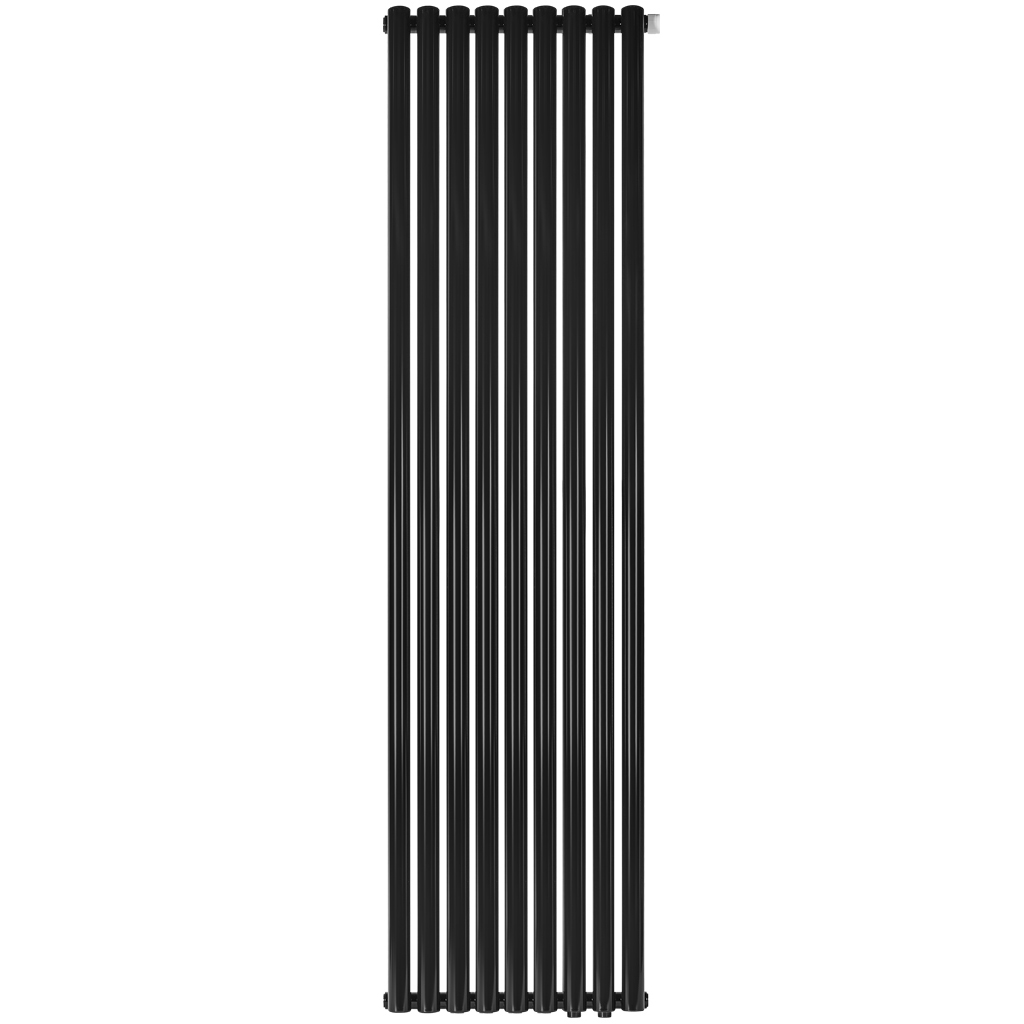 Стальной трубчатый радиатор STOUT TUBE ROUND нижнее правое подключение 9 секций R40 1-1750-9 RT RAL9005, STR40117509RTRAL9005