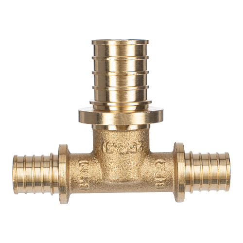 Тройник переходной аксиальный, латунь,16х25х16, желтый, RTP