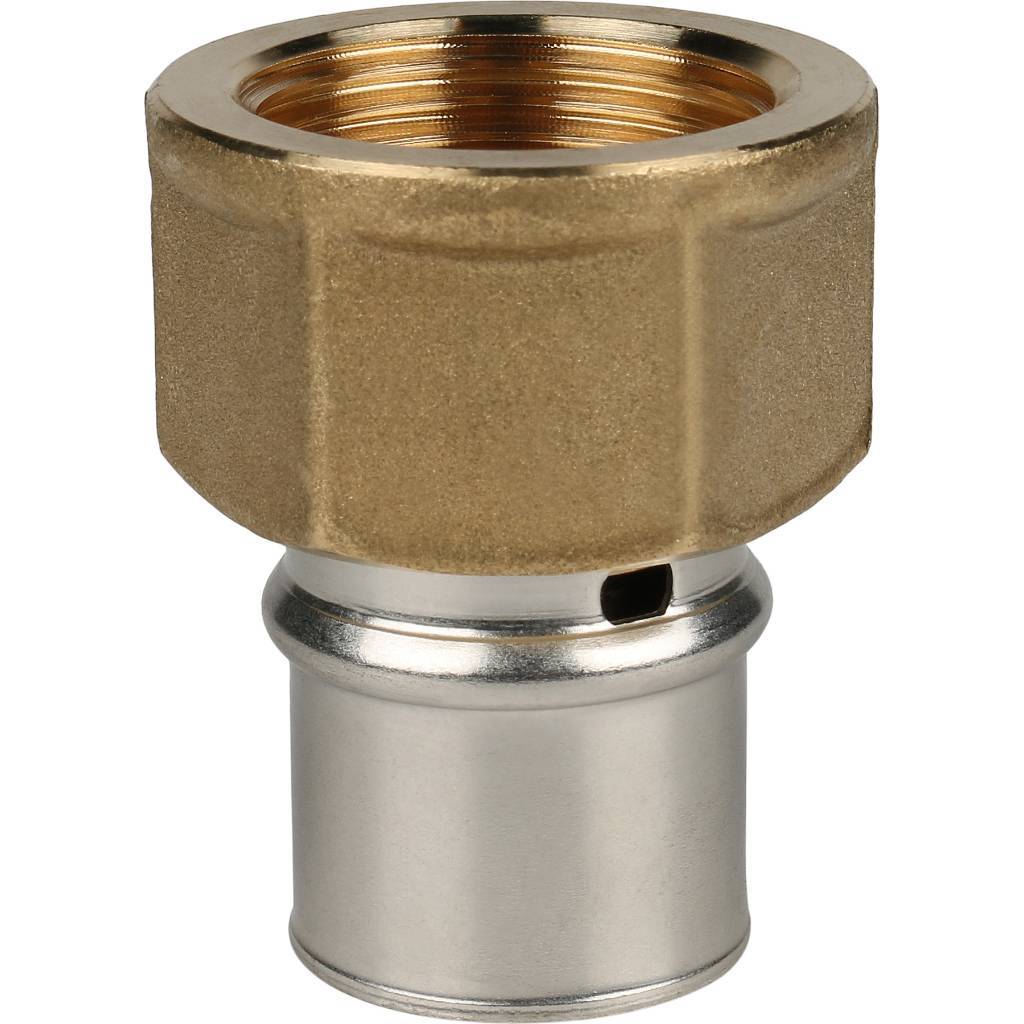 Переходник STOUT с внутренней резьбой 1 х26 для металлопластиковых труб прессовой, SFP-0002-000126