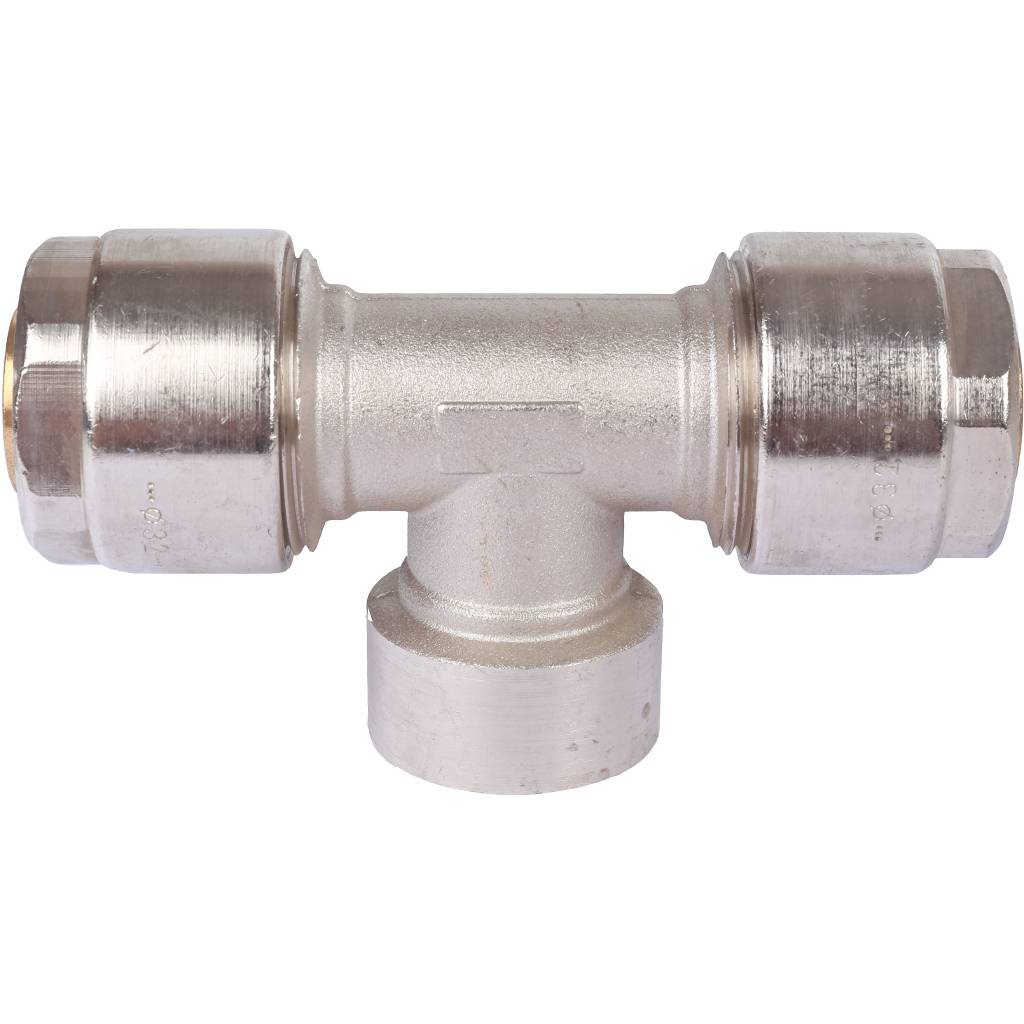 Тройник с внутр.резьбой Prandelli Multyrama (32х3,0х1) для металлопластиковых труб винтовой, 103.08.13.2