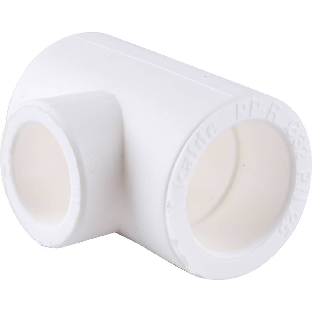 Тройник переходной Kalde 32х25х32 для полипропиленовых труб под сварку (цвет белый), 3212-tio-322532