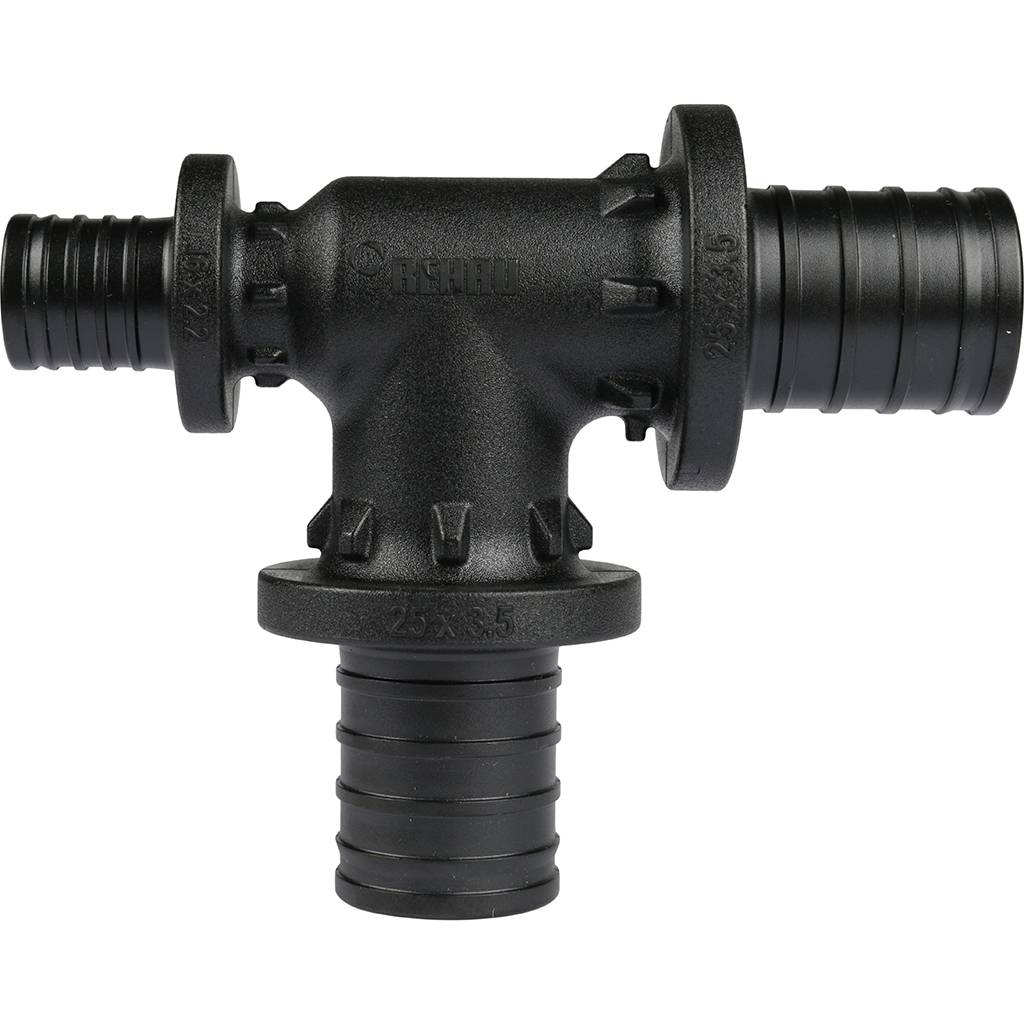 Тройник РЕХАУ RAUTITAN с уменьшенным торцевым проходом 25-25-16 PX, 11600721001