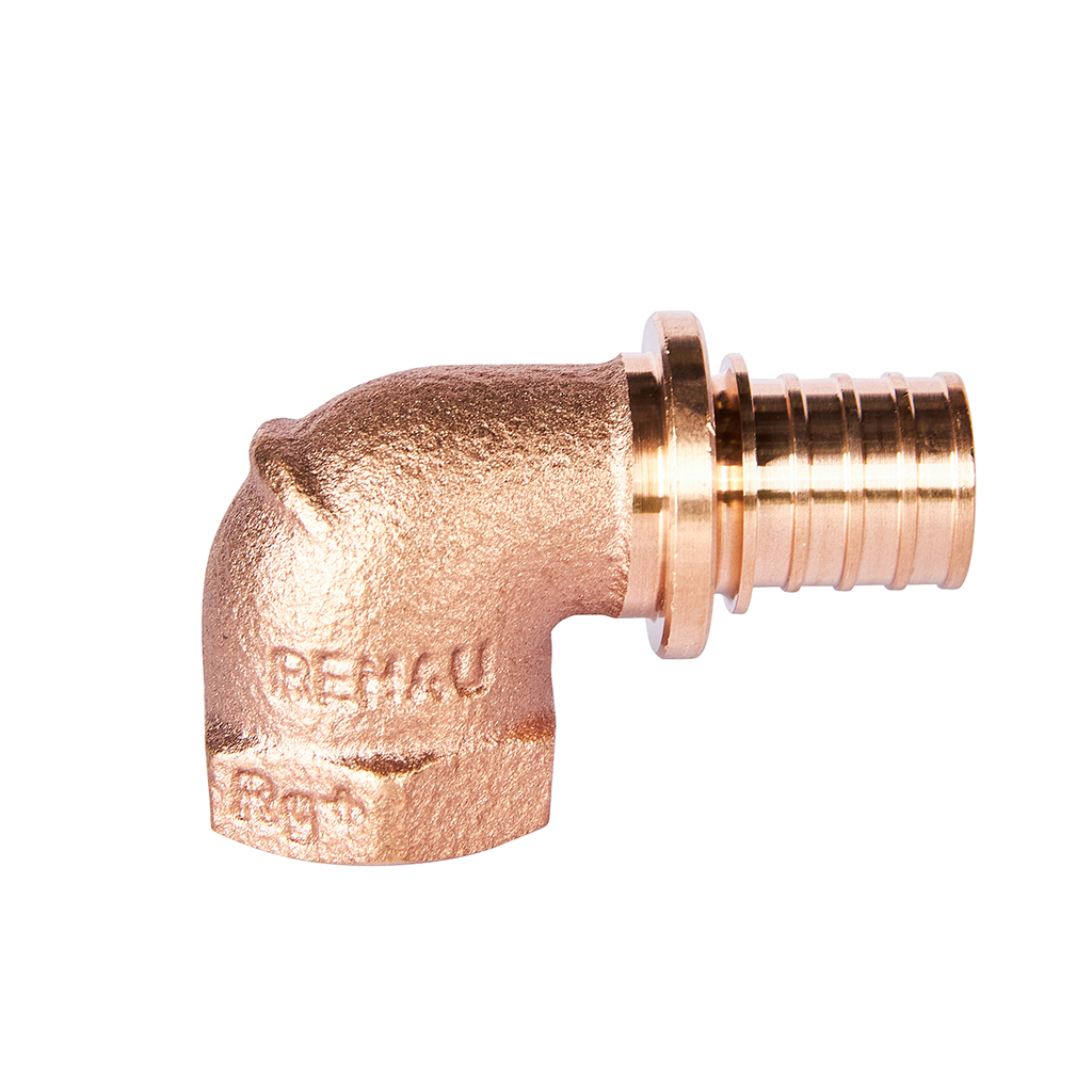 Угольник-переходник РЕХАУ RAUTITAN с внутренней резьбой 20-Rp 1/2 RX+ для труб из сшитого полиэтилена аксиальный