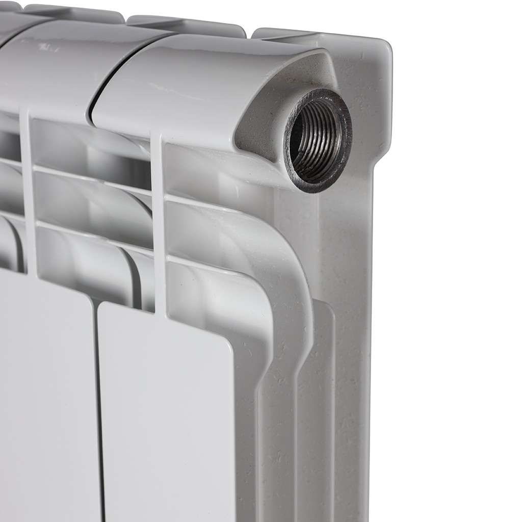Радиатор алюминиевый STOUT VEGA 500 4 секций боковое подключение (белый RAL 9016), SRA-1310-050004