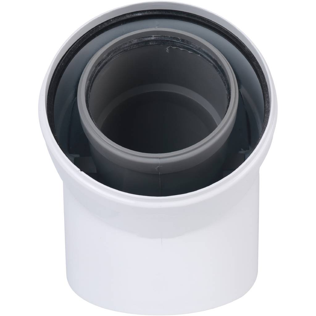 Коаксиальный отвод полипропиленовый Baxi 45°, диам. 80/125 мм, HT