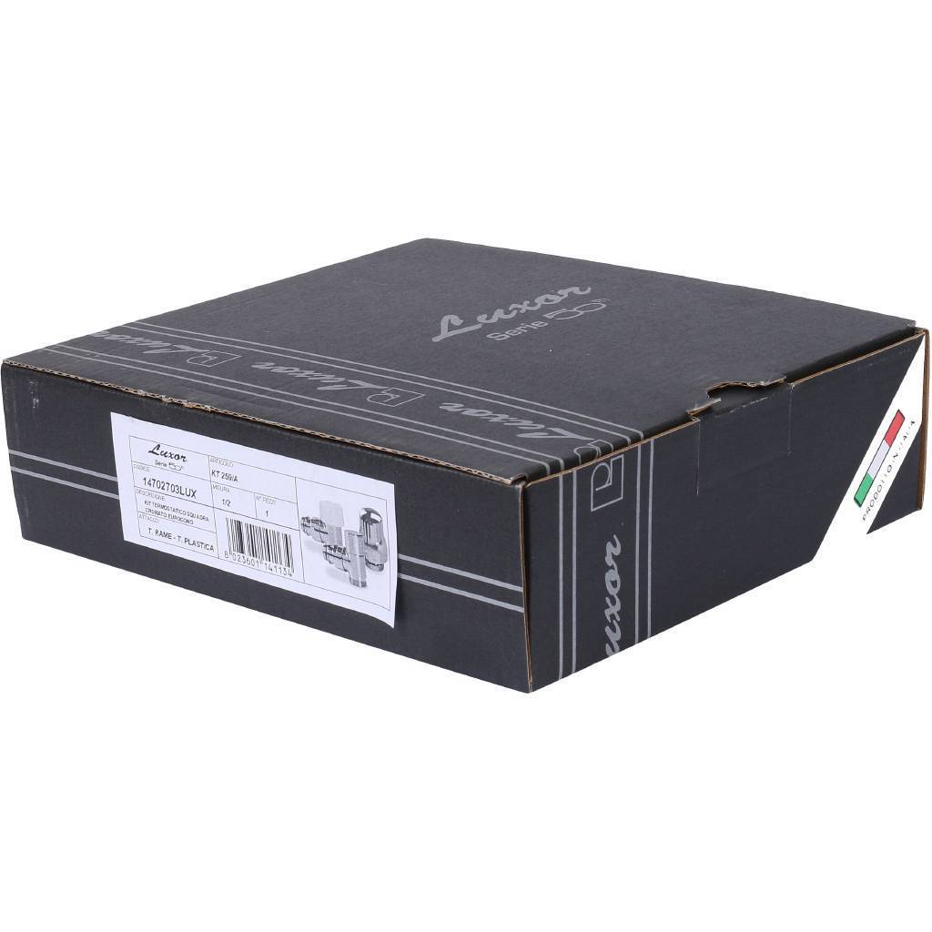 Термостатический комплект LUXOR KT 259/A 1/2 EK угловой (RS259/A+DS79/A+TA1200, хром)