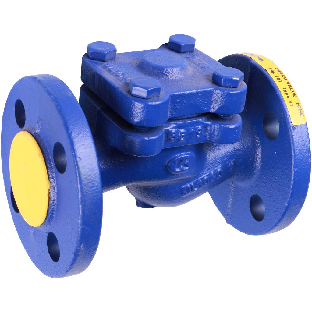 Клапан обратный подъемный ZETKAMA 287A Ду15 Ру16 фланцевый из чугуна, 287A015C31