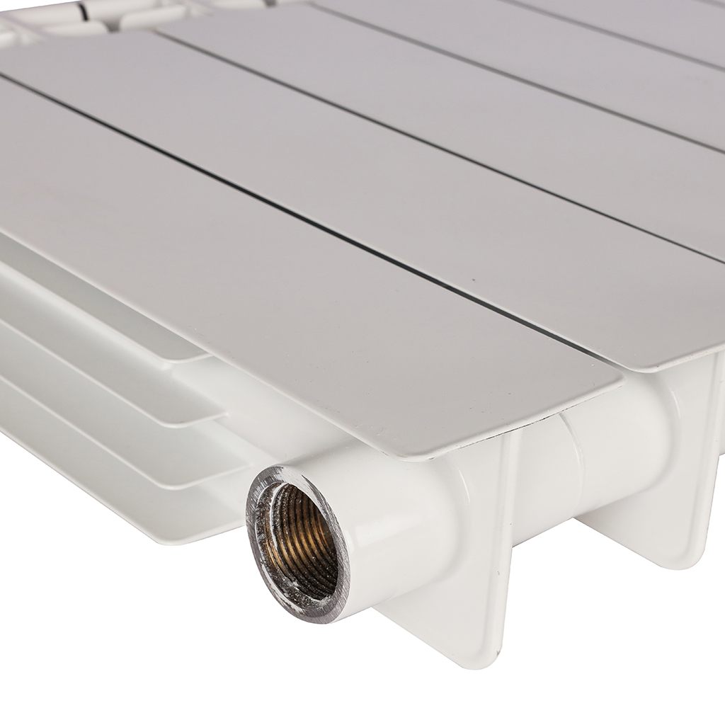 Радиатор биметаллический STOUT ALPHA 350 8 секций боковое подключение (белый RAL 9016), SRB-2310-035008