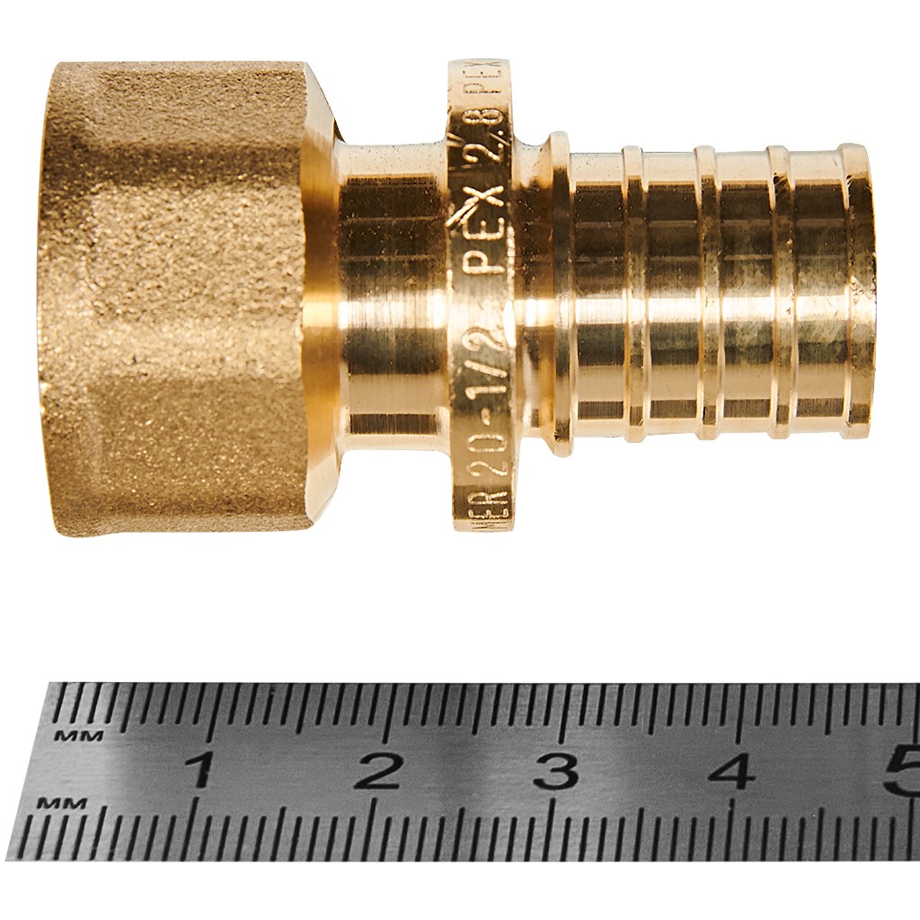 Переходник с внутренней резьбой ROMMER 20xG 1/2 для труб из сшитого полиэтилена аксиальный, RFA-0002-002012