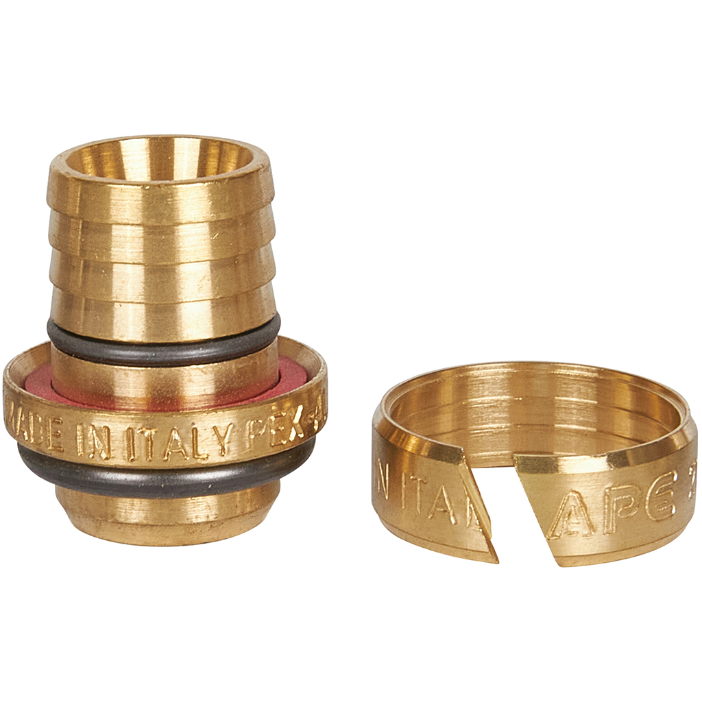 Тройник STOUT настенный с креплением для металлопластиковых труб винтовой, SFS-0014-001220