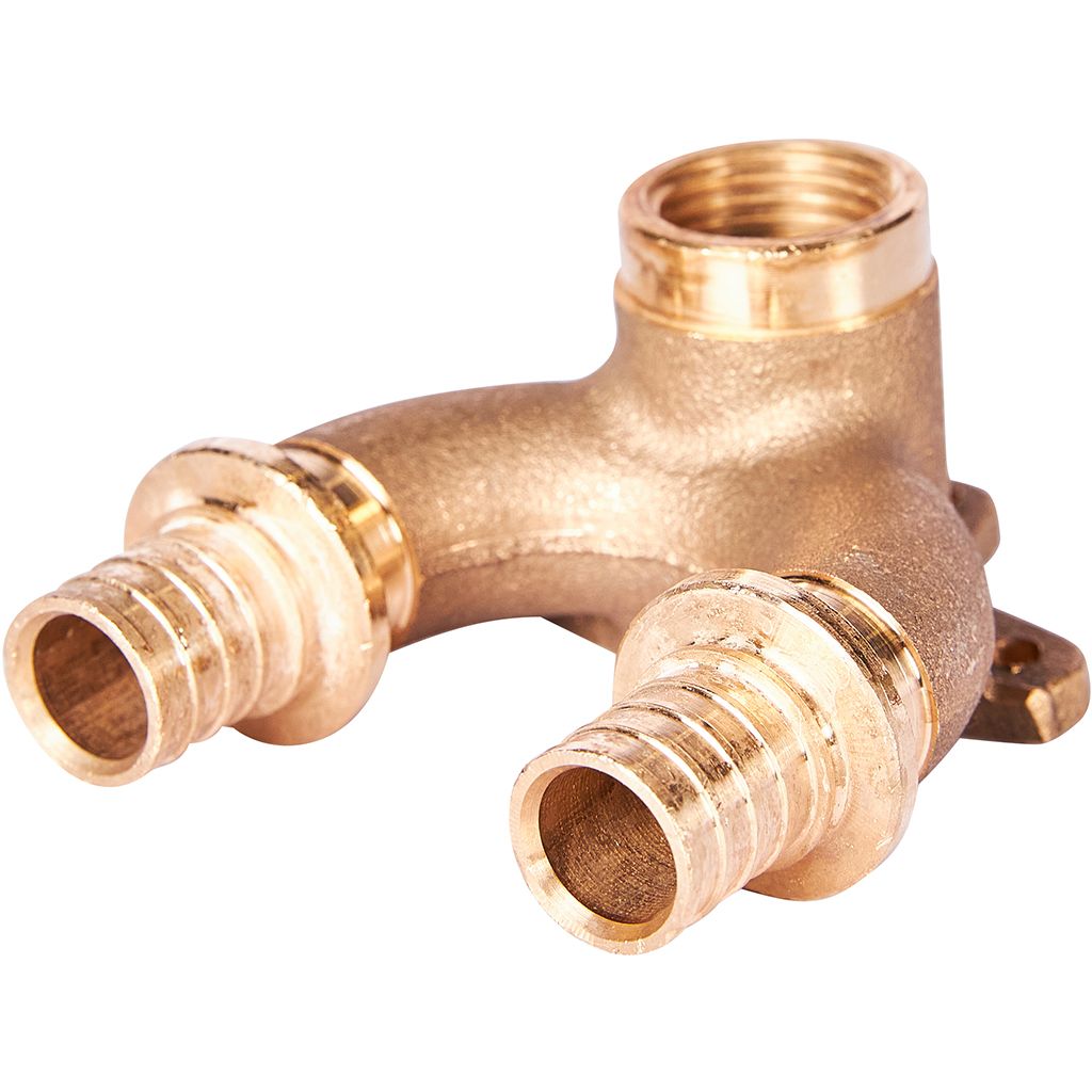 Проточный настенный угольник STOUT 20x1/2  бронзовый для труб из сшитого полиэтилена (340034G042028B), SFA-0040-002012