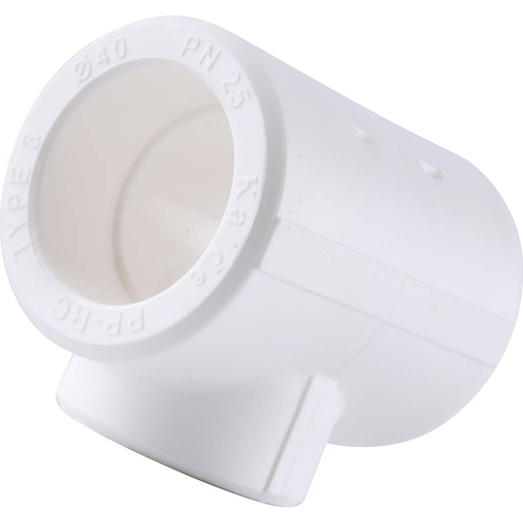Тройник переходной Kalde 40х32х40 для полипропиленовых труб под сварку (цвет белый), 3212-tio-403240