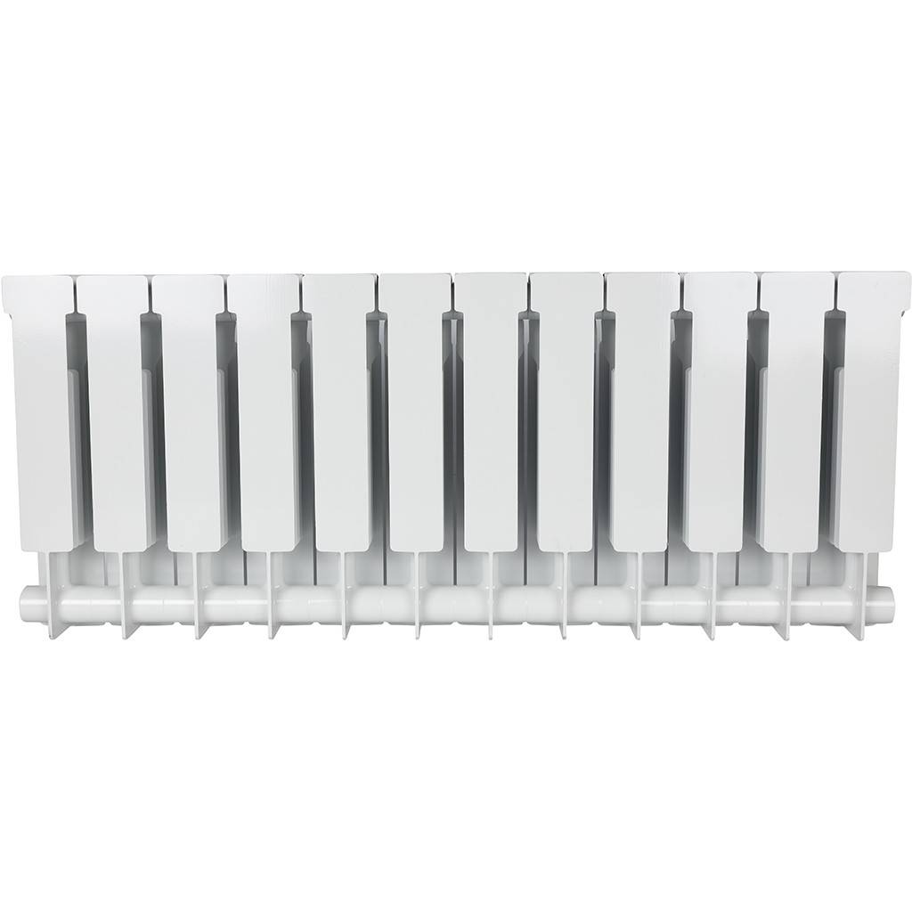 Радиатор биметаллический STOUT ALPHA 350 12 секций боковое подключение (белый RAL 9016), SRB-2310-035012