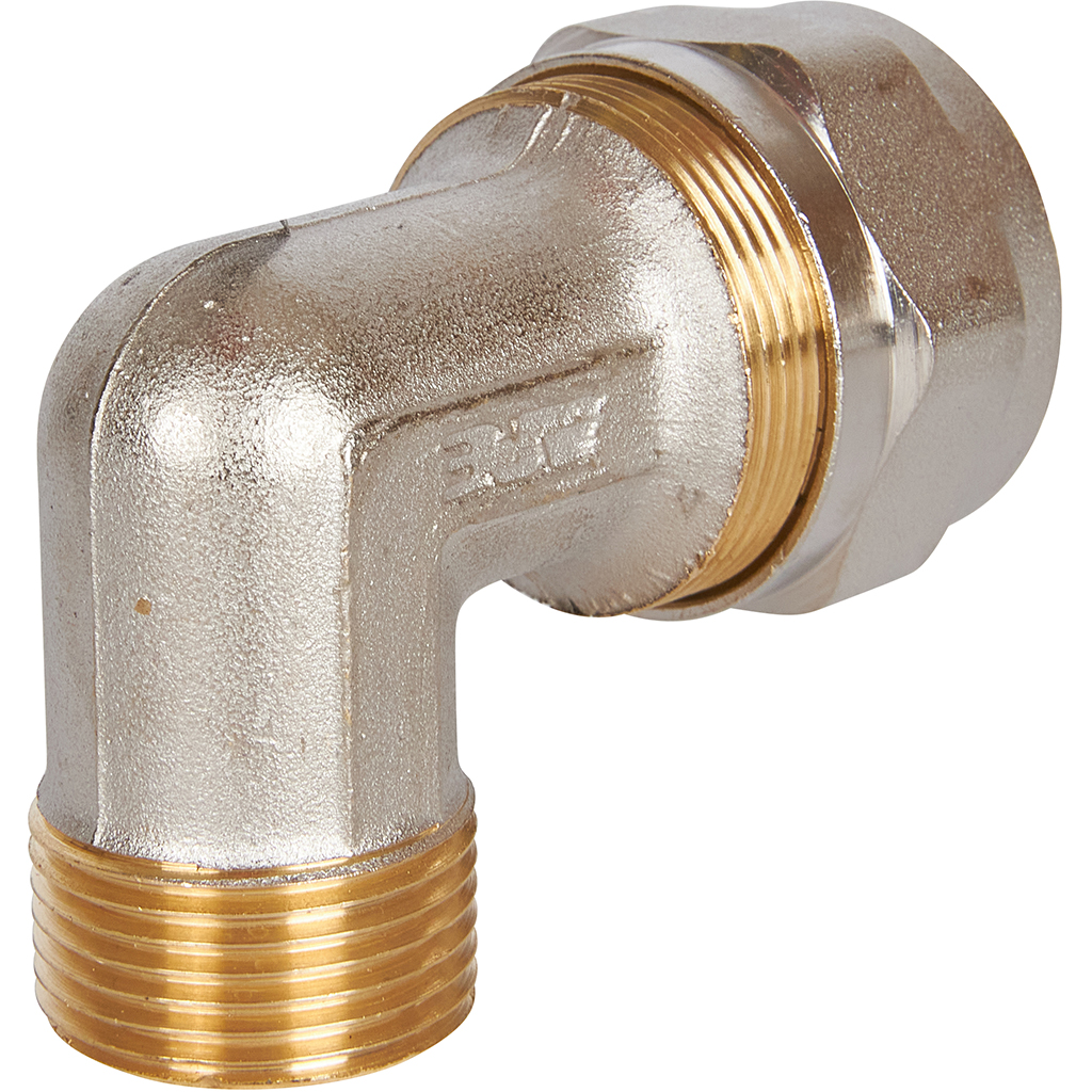 Угольник-переходник STOUT с наружной резьбой 3/4 х26 для металлопластиковых труб винтовой, SFS-0006-003426