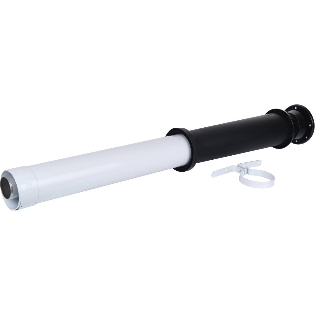 Базовый комплект Vaillant для вертикального прохода через крышу 80/125 мм PP. Цвет: черный