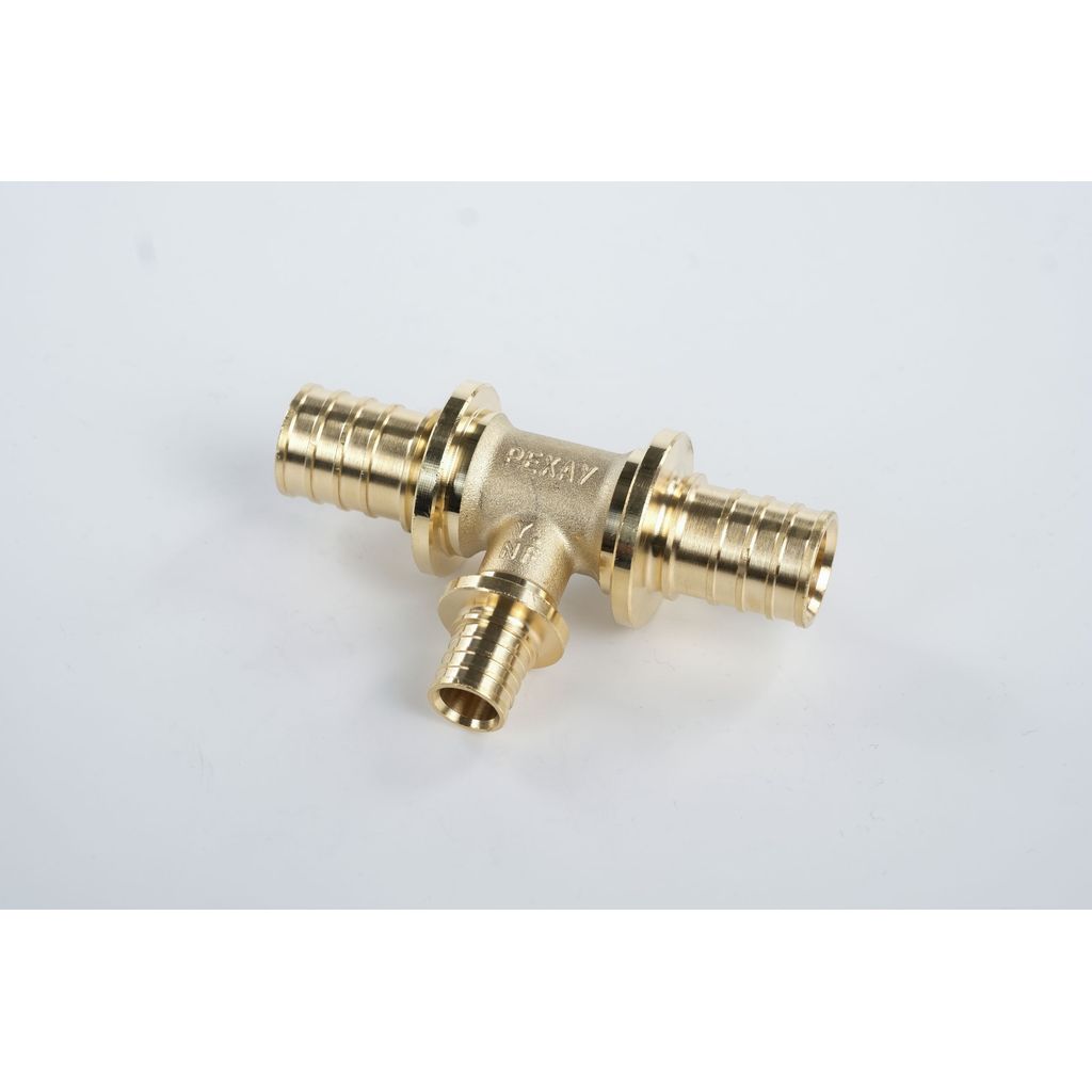 Тройник РЕХАУ с уменьшенным боковым проходом 25-16-25 MX для труб из сшитого полиэтилена аксиальный