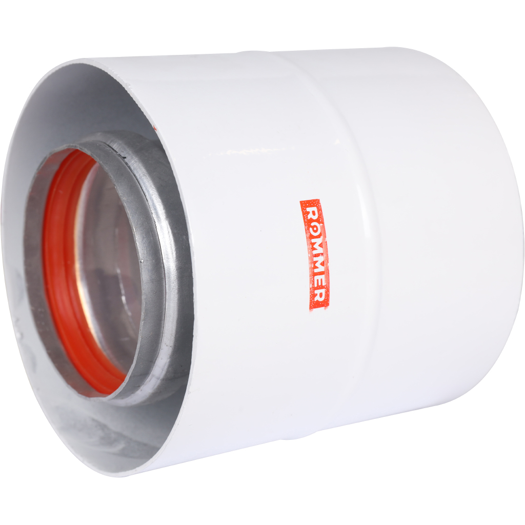 Начальный участок традиционный вертикальный коаксиальный ROMMER D60(м-м)/100(п-п) хомут в комплекте + втулка D60 L-50, RCA-6010-210100