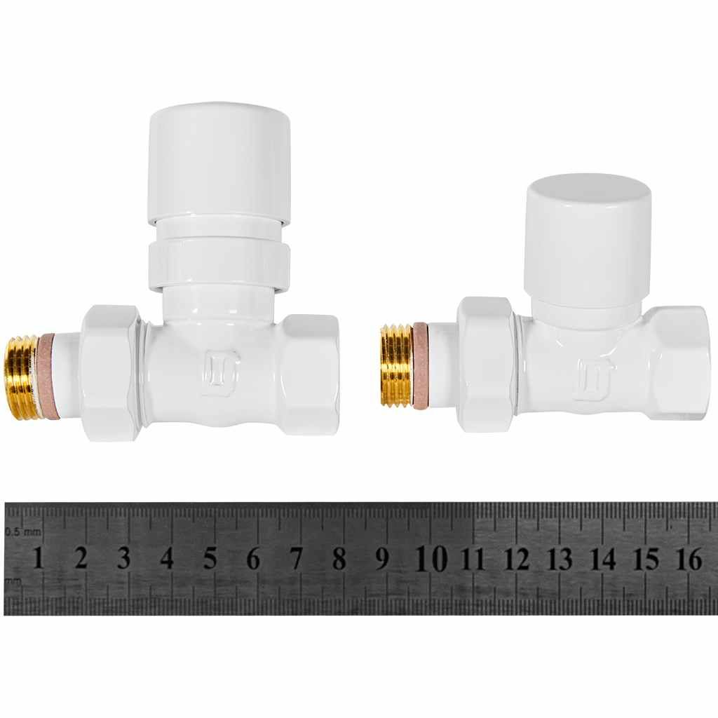 Комплект клапанов термостатических STOUT Design белый, прямой 1/2