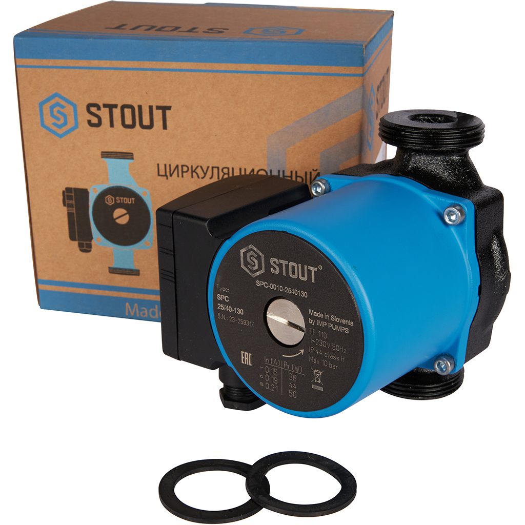 Насос циркуляционный STOUT 25/40-130, SPC-0010-2540130