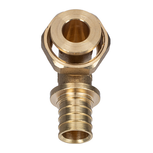 Угольник с накидной гайкой аксиальный, латунь,20х3/4, желтый, RTP