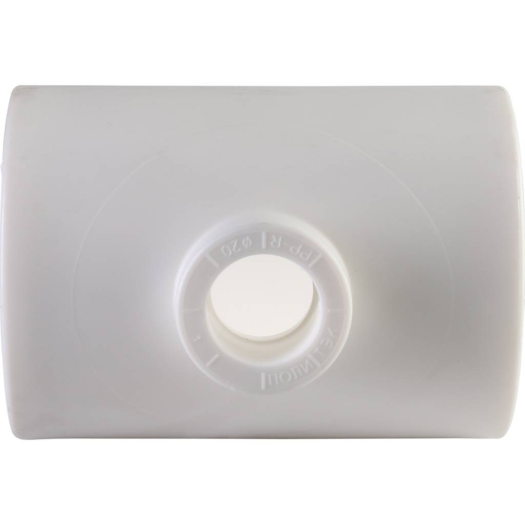 Тройник переходной Политэк 50х20х50 для полипропиленовых труб под сварку (цвет белый)