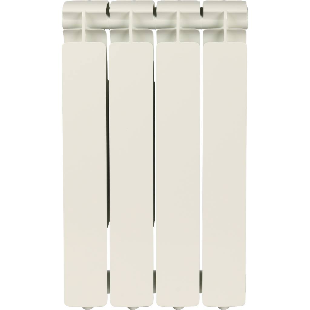 Распродажа: Радиатор алюминиевый STOUT Bravo 500 4 секции боковое подключение RAL9010, SRA-0110-050004