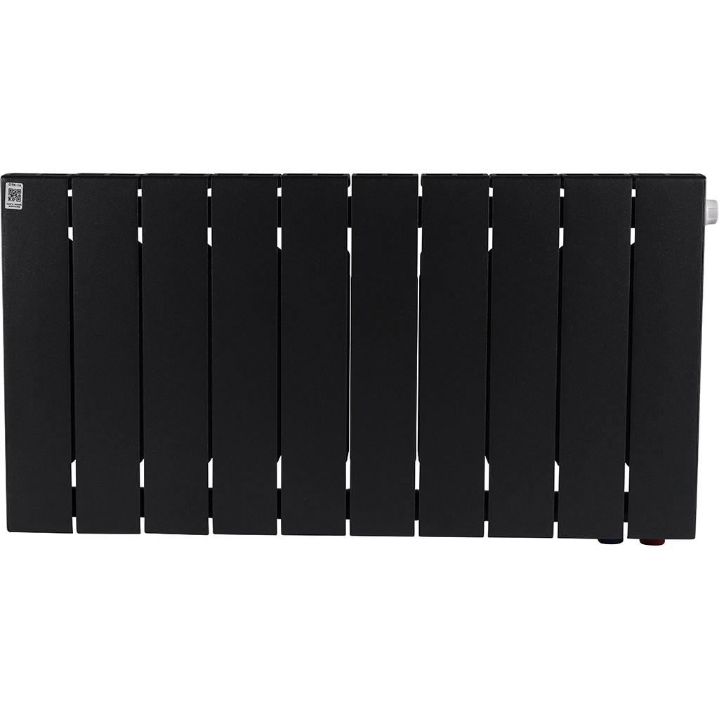 Радиатор биметаллический RIFAR SUPReMO VENTIL 350 SVR 10 секций нижнее правое подключение (Цвет АНТРАЦИТ), 4RS35.VR-10-AN