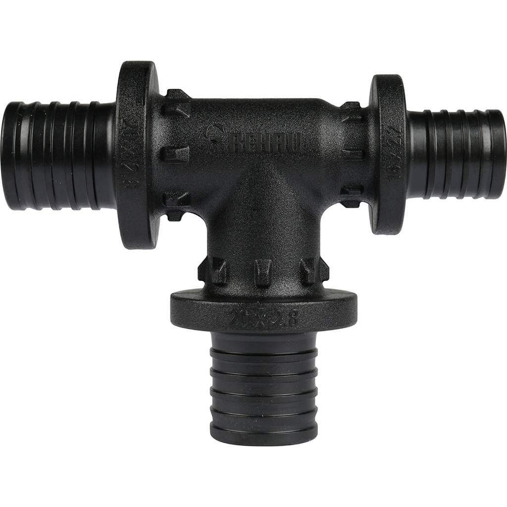 Тройник РЕХАУ RAUTITAN с уменьшенным торцевым проходом 20-20-16 PX, 11600711001