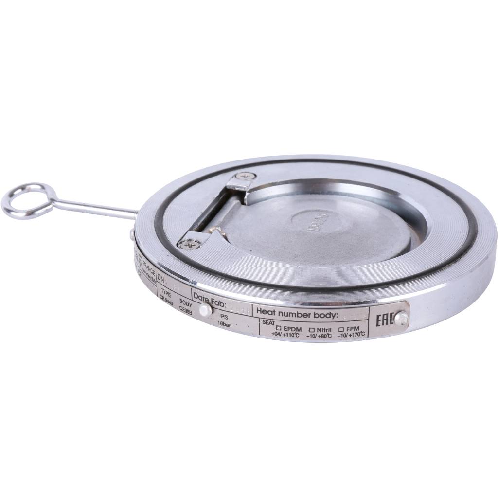 Клапан обратный Tecofi Ду80 Ру16 1/ств стальной межфланцевый стальной, CB5440-0080