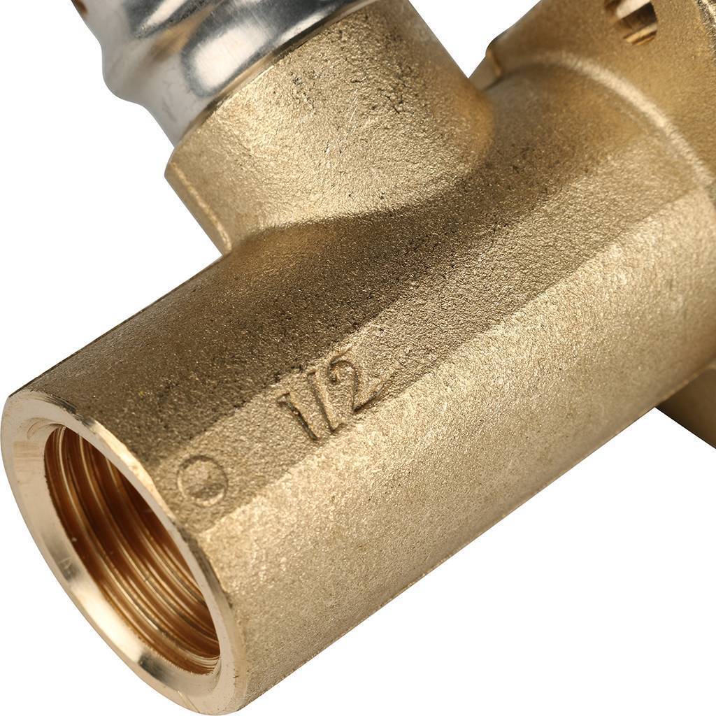 Угольник STOUT настенный с креплением удлинённый 1/2 х16 для металлопластиковых труб прессовой, SFP-0012-001216