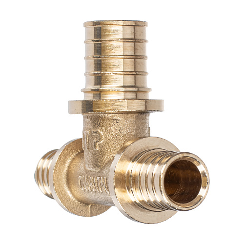 Тройник переходной аксиальный, латунь,20х16х16, желтый, RTP