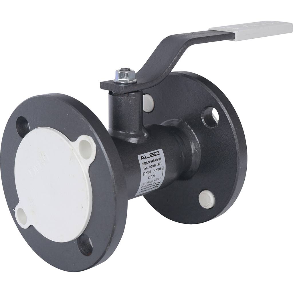 Кран шаровой ALSO КШФ Ду40 Ру 4,0 МПа из Ст.20, КШ.Ф.040.40-01