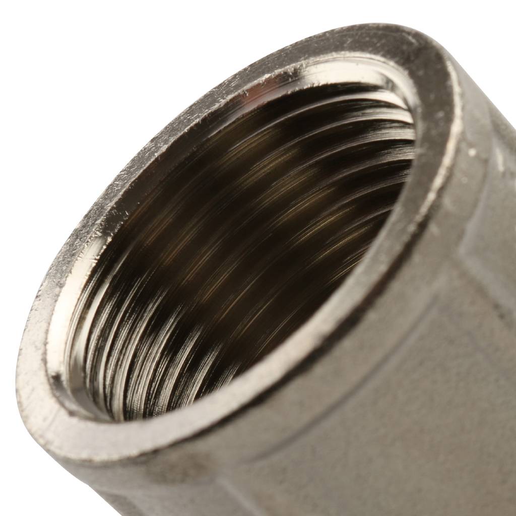 Муфта TIEMME ВВ никелированная 1х1 для стальных труб резьбовой, 1500154