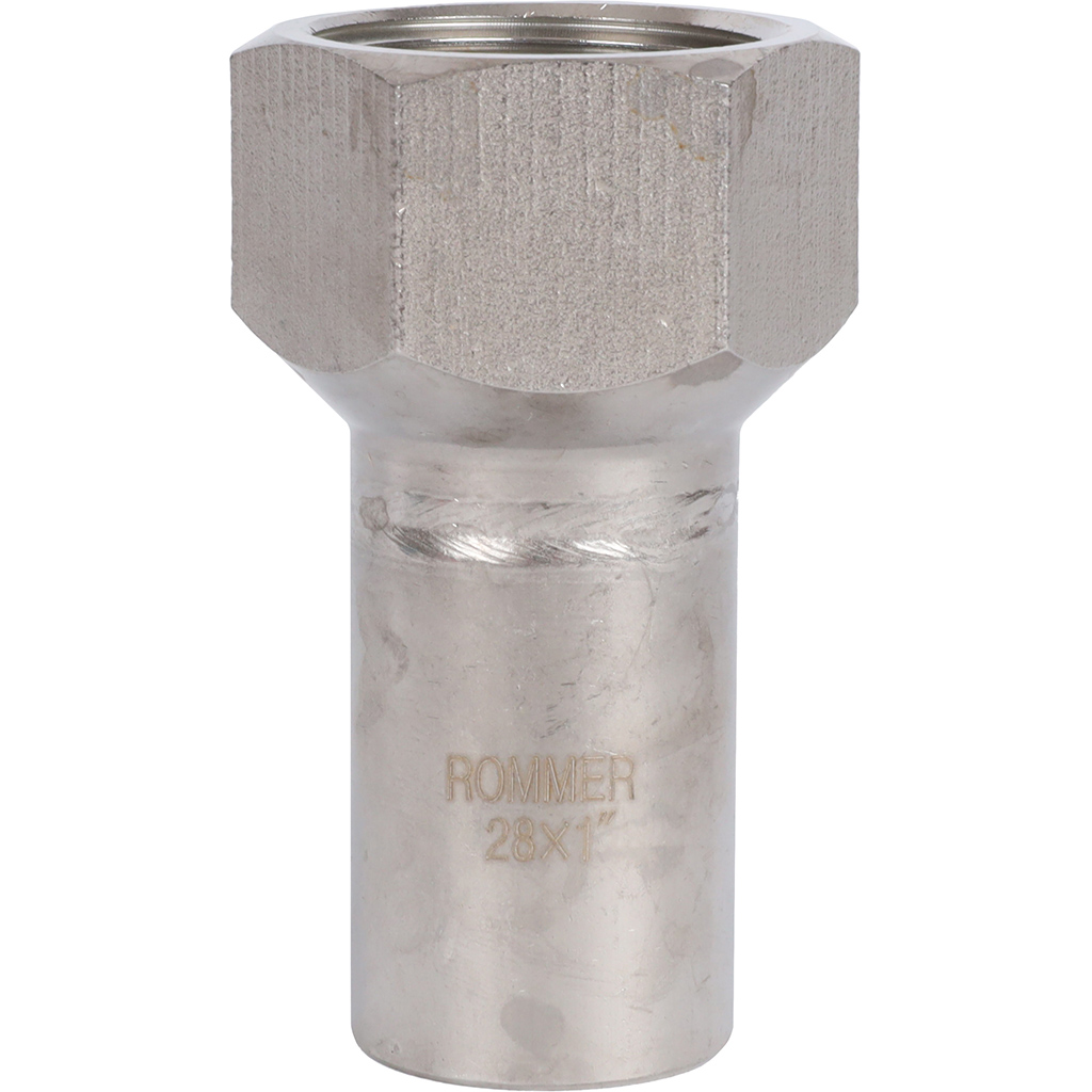 Вставка переходная НПр-ВР ROMMER 28х1 из нержавеющей стали прессовой, RSS-0023-000281