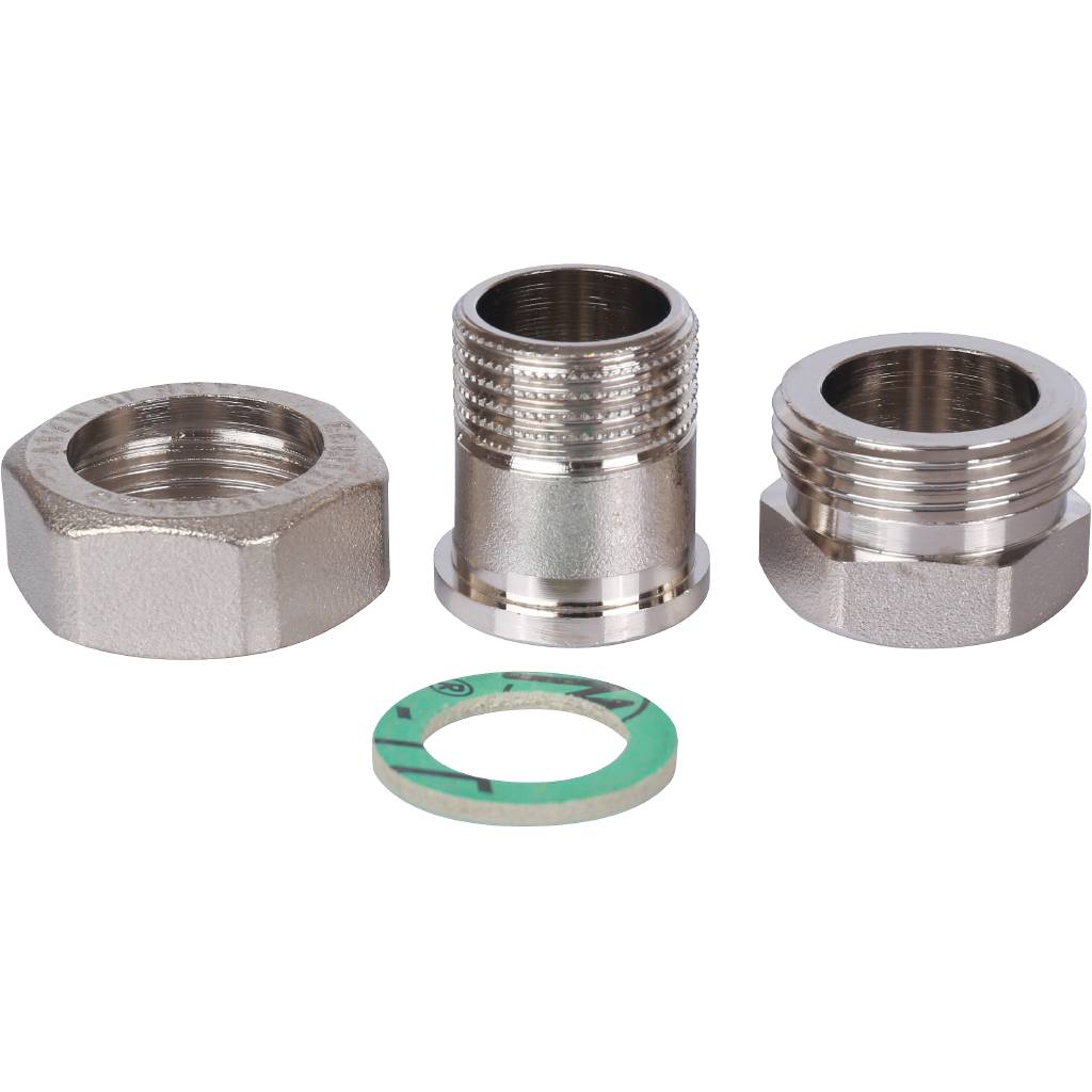 Разъемное соединение STOUT американка ВН 1/2 никелированное, уплотнение под гайкой по плоскости, SFT-0045-000012