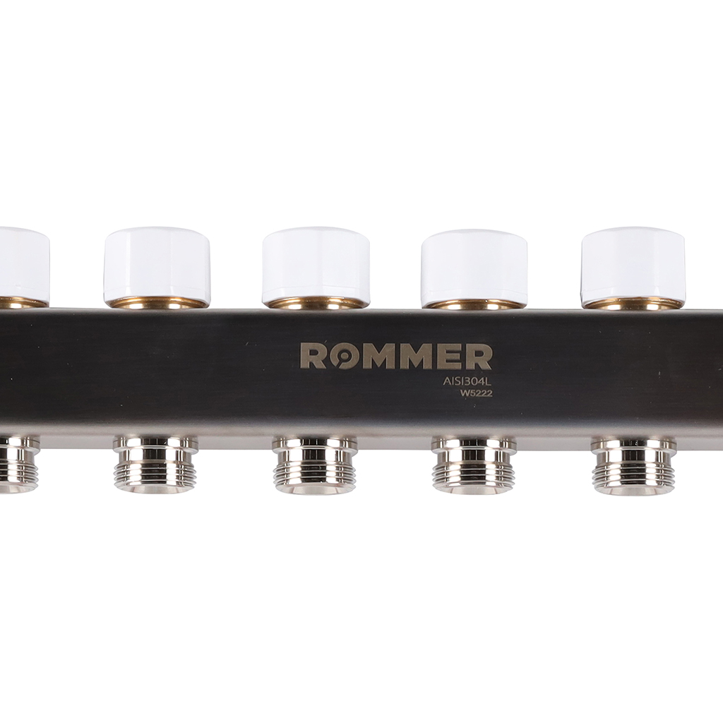 Коллектор из нержавеющей стали с расходомерами ROMMER 12 выходов, RMS-1200-000012