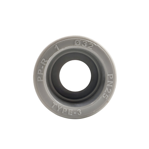 Муфта комбинированная PPR наружная резьба 32х 3/4,  серый, РТП