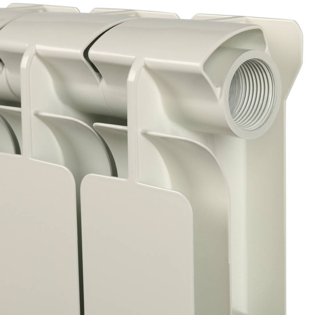 Радиатор алюминиевый STOUT Bravo 500 14 секций боковое подключение RAL9010, SRA-0110-050014