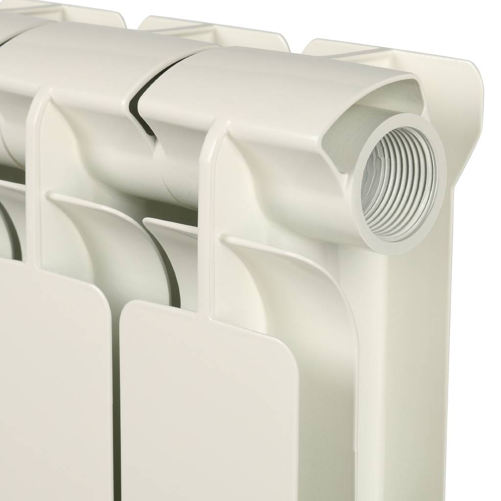 Радиатор алюминиевый STOUT Bravo 500 6 секций боковое подключение RAL9010, SRA-0110-050006