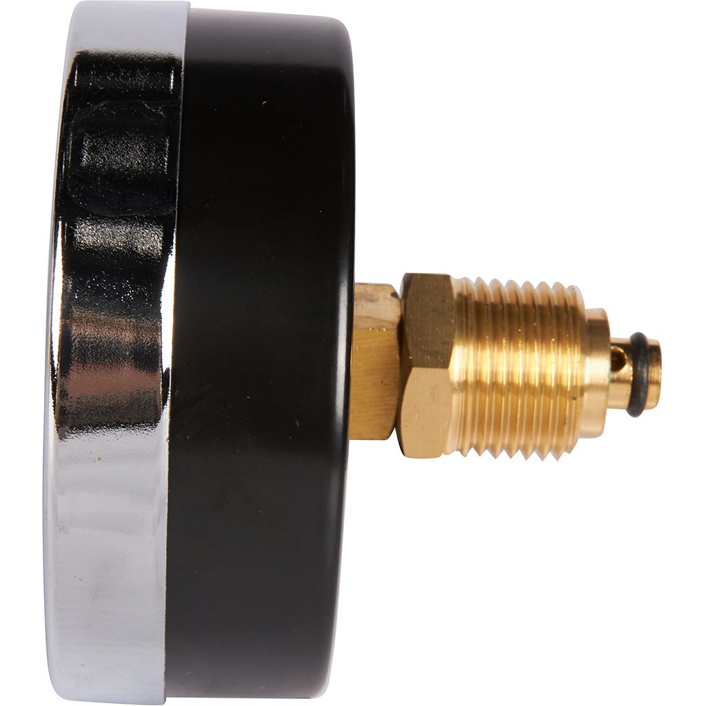 Термоманометр аксиальный ROMMER 80 мм 120 градусов в комплекте с автоматическим запорным клапаном 1/2