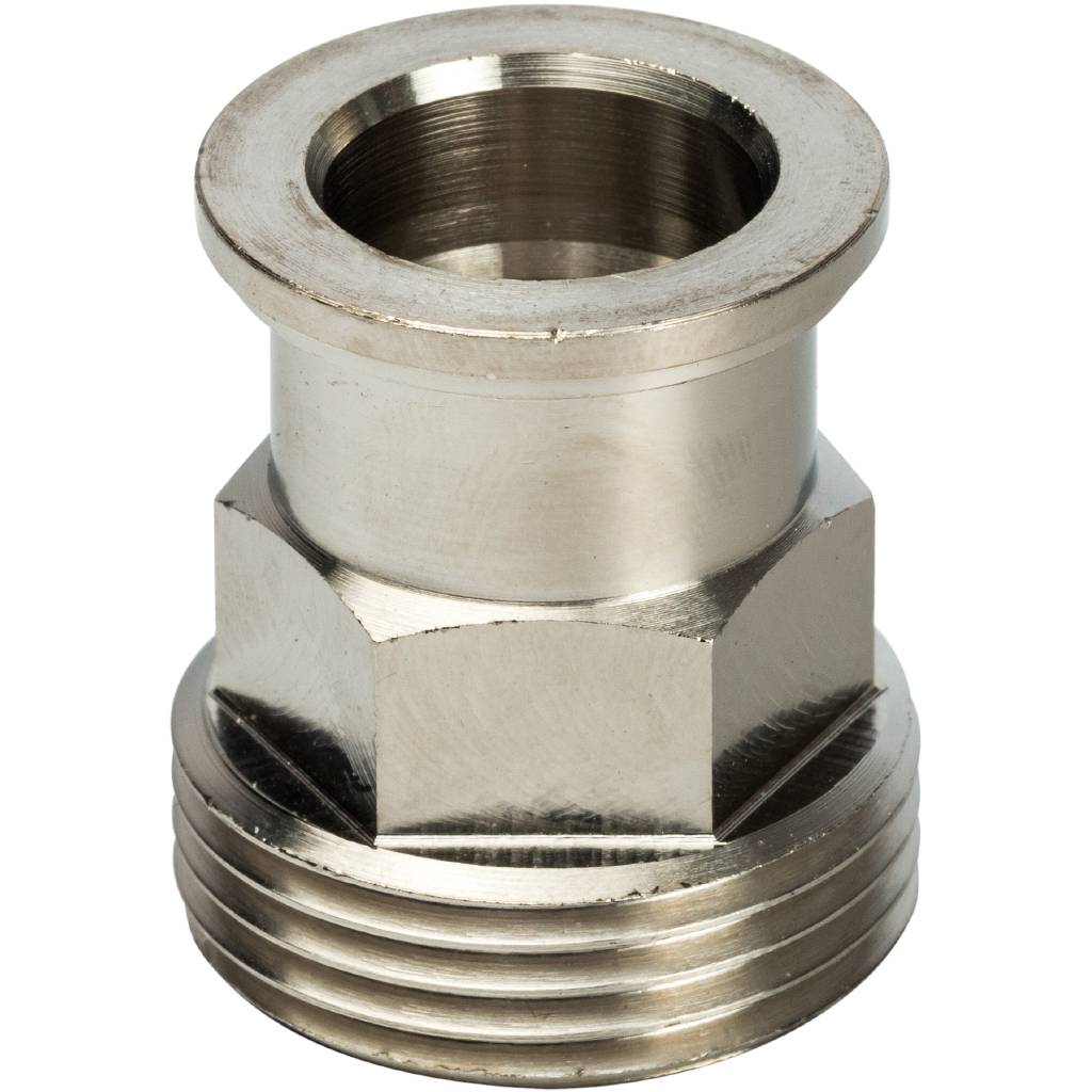 Разъемное соединение STOUT 3/4 с плоским уплотнением и обратным клапаном, никелированное, SDG-0019-020020