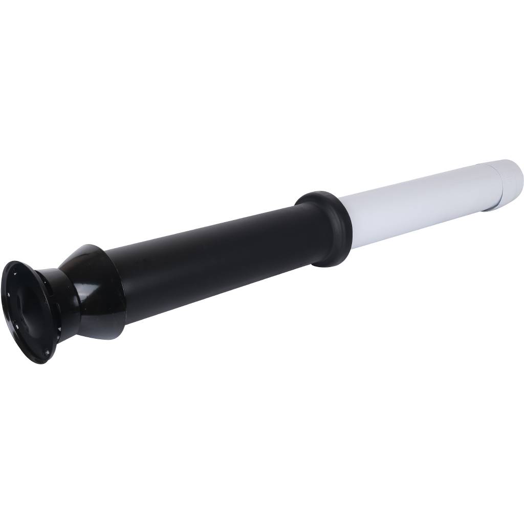 Базовый комплект Vaillant для вертикального прохода через крышу 80/125 мм PP. Цвет: черный