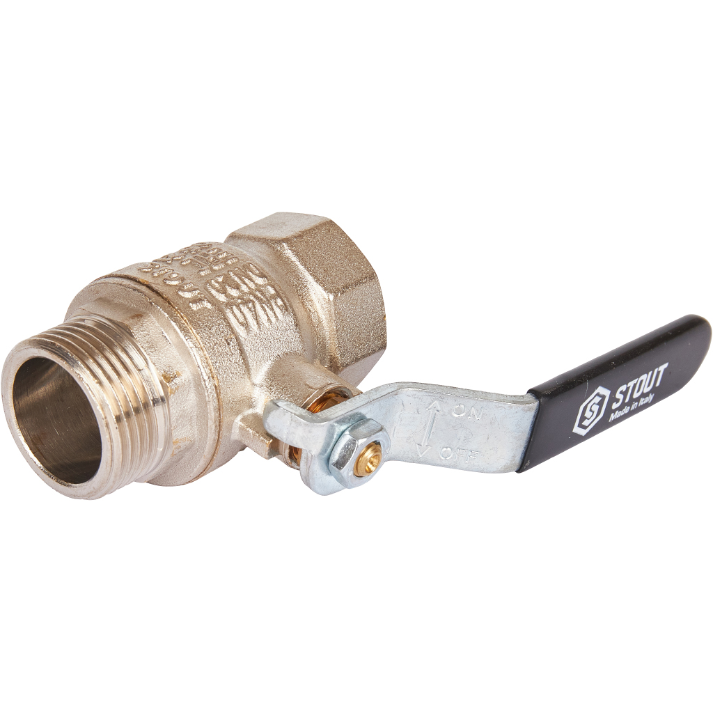 Кран шаровой стандартнопроходной STOUT SVB ВР/НР, ручка рычаг 3/4, SVB-0013-000020