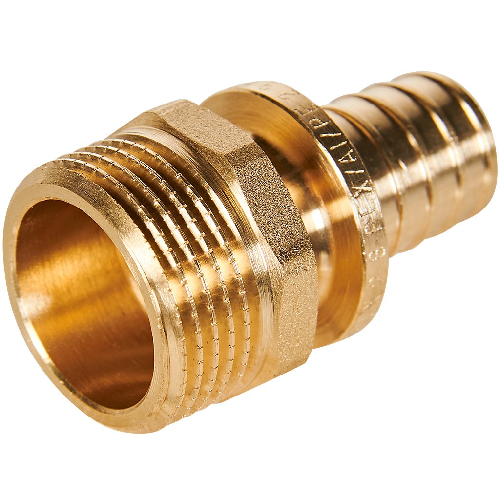 Переходник с наружной резьбой ROMMER 20xG 3/4 для труб из сшитого полиэтилена аксиальный